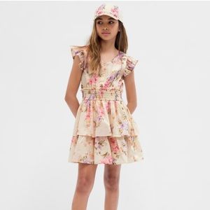 Gap × LoveShackFancy Kids Floral Flutter Sleeve Mini Dress